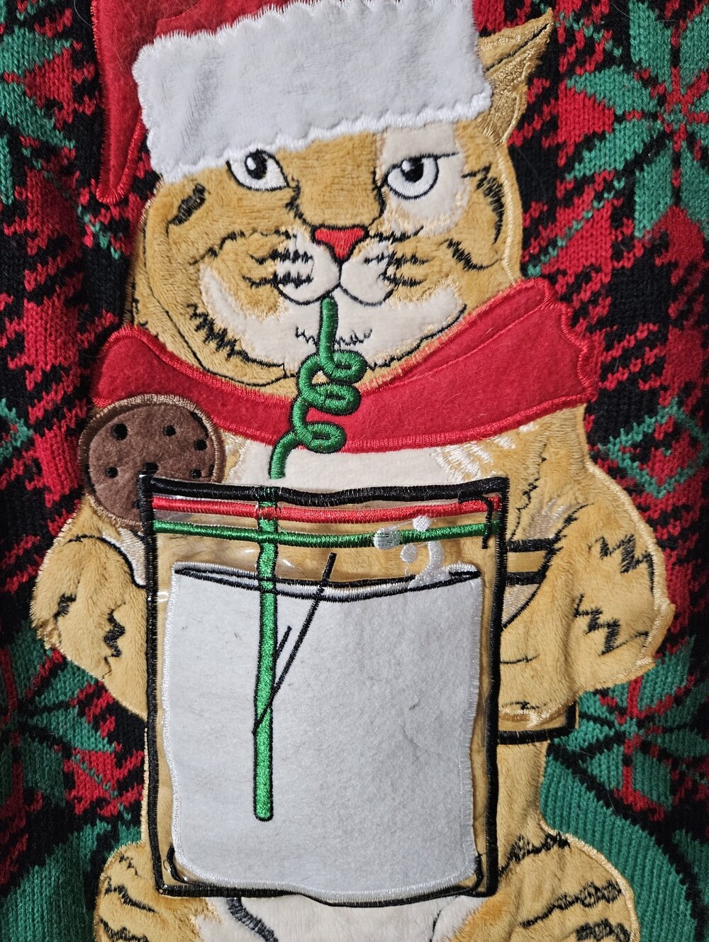 Celebrate Together Christmas Cat Sweater XL - Picture 2 of 4